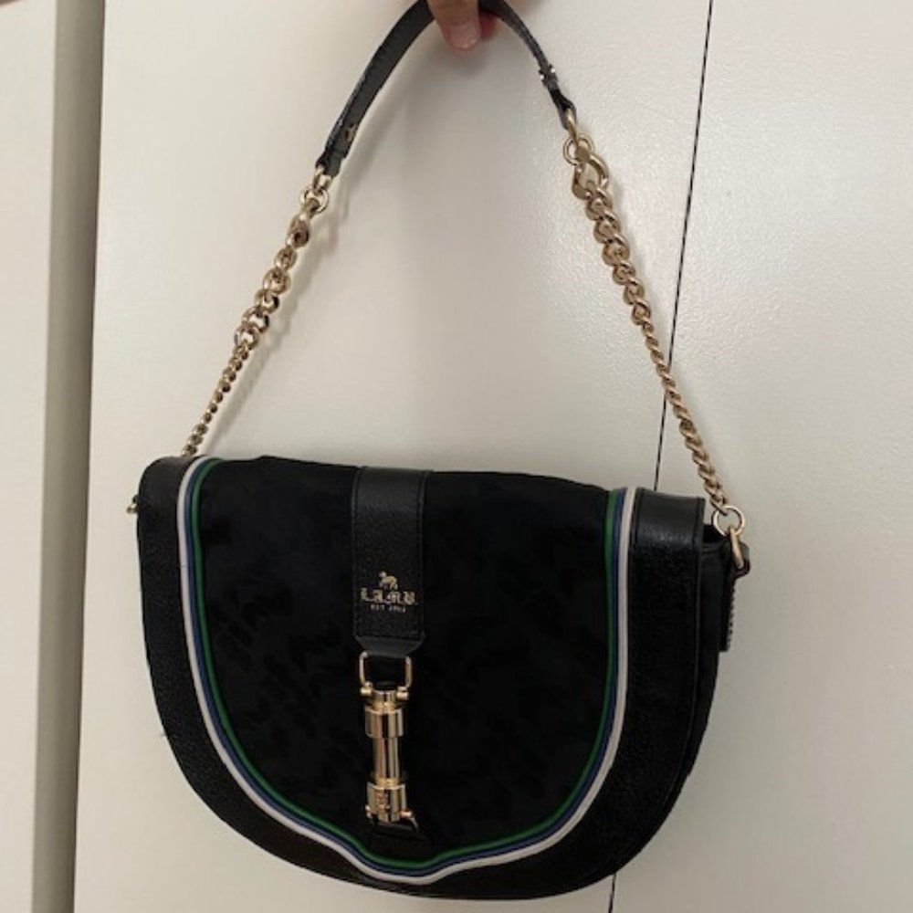 L.A.M.B. Gwen Stefani Black Shoulder Bag